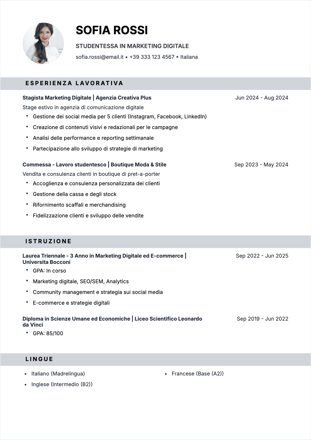 templateNames.slate - Modello di lettera di presentazione professionale ottimizzato per ATS